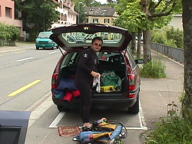 Marco kurz vor dem Tauchen